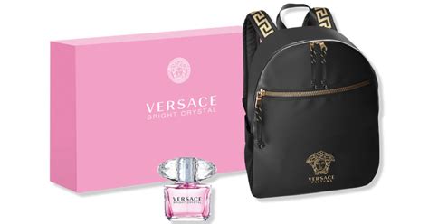 women Versace perfume with backpack